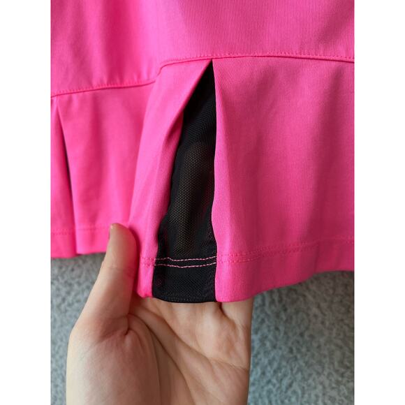 Tail Skort Small Pleated Zip Pocket Neon Pink Black Mini Tennis Prep Athletic - Picture 6 of 16